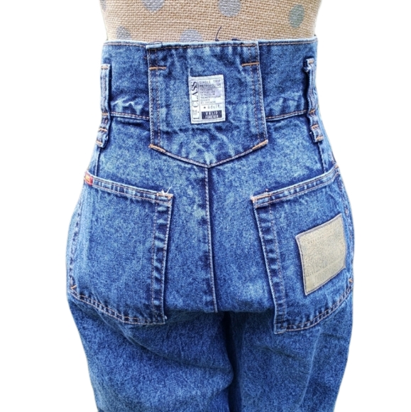 Jordache Denim - Vintage Jordache 24" waist high rise pleated jeans Barrel Leg